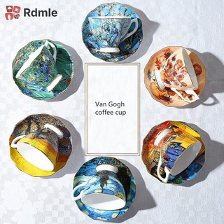 Rdmle The New Van Gogh แก้วกาแฟลายดอกทานตะวันสําหรับตกแต่งบ้าน