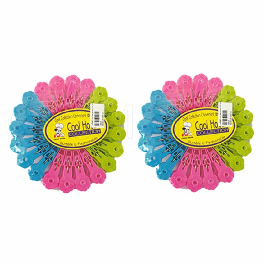 OK&Mshop กิ๊บหนีบผ้าทานตะวัน 2 แพ็ค (แพ็คละ20ตัว) คละสี