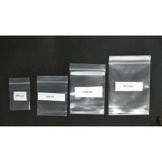 ซองซิปใส ขนาด 4*6cm,6*8cm,7*10cm,8*12cm #1กก