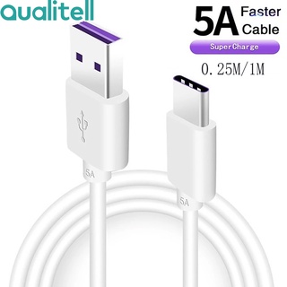 HUAQOO Hot 5A Super Fast Charger USB C Cable Quick Charge 3.0ประเภท C ชาร์จสำหรับ Samsung S10 9สำหรับ Huawei p30 P20 Lite Xiaomi Mi 9 8