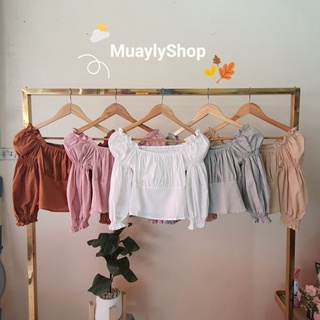 ✨️New in เสื้อลินิน แขนตุ๊กตาบอลลูน 2 ชั้น 5 สีสันสดใส