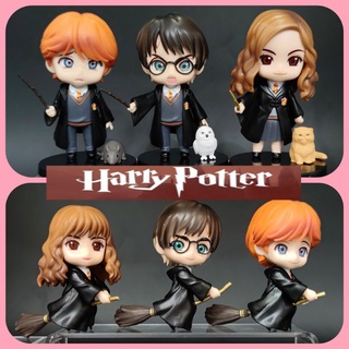 โมเดล แฮรี่ พอตเตอร์ harry potter ชุดขี่ไม้กวาด และ ชุดสัตว์เลี้ยง สูงประมาณ 9 cm เก็บเงินปลายทางได้