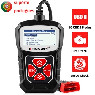 สนับสนุนภาษาอังกฤษ Conway KW310 OBD2 สแกนเนอร์รถ