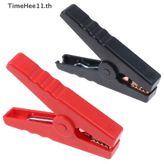 【TimeHee11】 2Pcs large 100a crocodile alligator clips car battery chargers insulated clamp
 【TH】