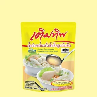 Termtip เติมทิพ น้ำก๋วยเตี๋ยวกึ่งสำเร็จรูปเข้มข้น น้ำใส 350 กรัม (แพ็ค 6 ซอง)