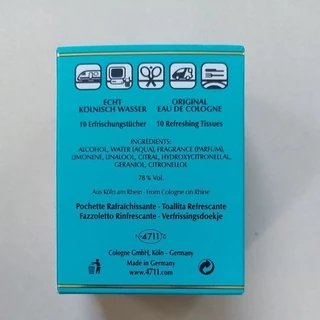 4711 กระดาษเย็น 10​ ชิ้น Original Eau De Cologne Refreshing Tissue ผลิต 02/2025