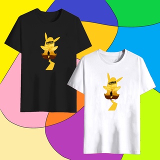 T-shirt Clothing Pokémon Detective Pikachu Design Cotton (4 Size S, M, L, XL)เสื้อยืด เสื้อขาว