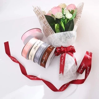 ริบบิ้น พิมพ์ลาย Just For You ขนาด 25 มม. ยาว 50 หลา สําหรับตกแต่งงานแต่งงาน ห่อของขวัญปีใหม่