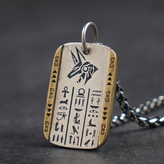 เครื่องประดับ สร้อยคอสแตนเลส จี้ Rune Eye Of Horus Anubis สไตล์วินเทจ แฟชั่นสําหรับผู้ชาย