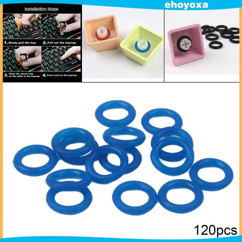 120x Rubber Quiet O-Ring Keyboard Switch Dampener Damper Sound Reducer ...
