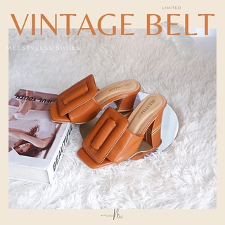 รองเท้าส้นสูง MEESTYLESS Vintage belt shoes (M212-02)