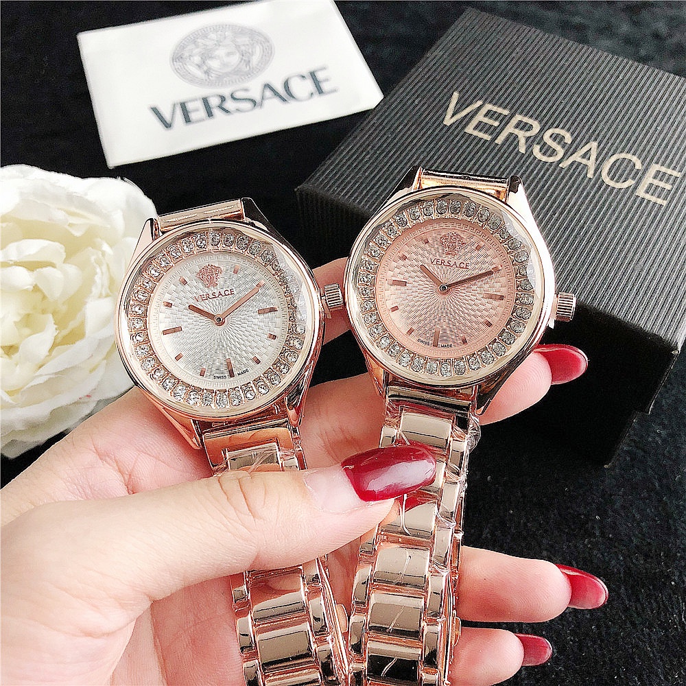 Versace Diamond นาฬิกาผู้หญิงแฟชั่นนาฬิกาสแตนเลส