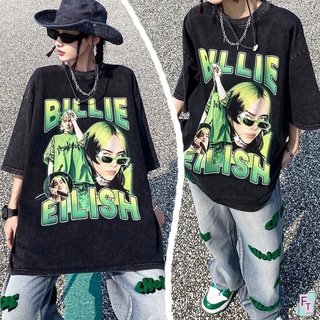 💢FT อินเทรนด์💢เสื้อยืดสกรีนลาย BILLIE คอกลมแขนสั้น