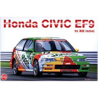 โมเดลรถยนต์ Nunu Model Kit Honda Civic EF-9 1992 TI Circuit IDA Gr.A 300km Race 1/24