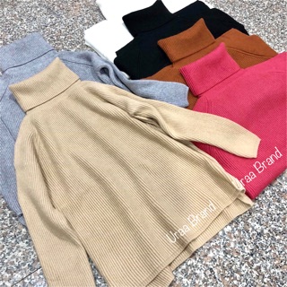 พร้อมส่ง ( 6 สี ) เสื้อคอเต่าไหมพรม เสื้อไหมพรมแขนยาว เสื้อไหมะรม เสื้อคอเต่า กันหนาว รุ่น Sweater BT 1