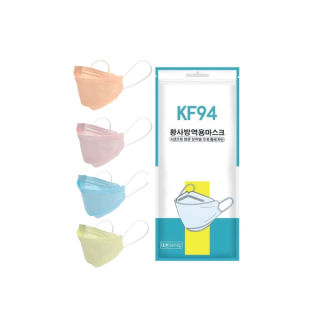 หน้ากากทรงเกาหลี รุ่น KF94 สีพลาสเทล แมสสุดฮิตความหนา 4 ชั้น พร้อมส่งในไทย (1 เเพคมี 10 ชิ้น)