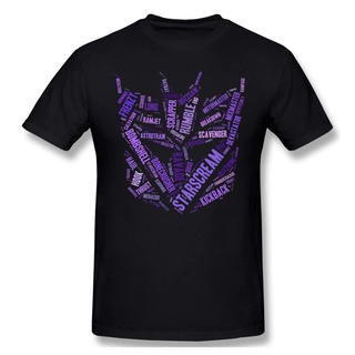 การพิมพ์ฝ้าย﹉☜┅Decepticon Transformers Printed Mens Summer Short Sleeve T-Shirt Loose CottonS-4XL