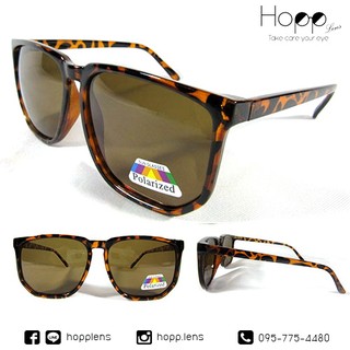 แว่น Polarized ทรง Diamond Tiger ขาธรรมดา สีลายเสือ
