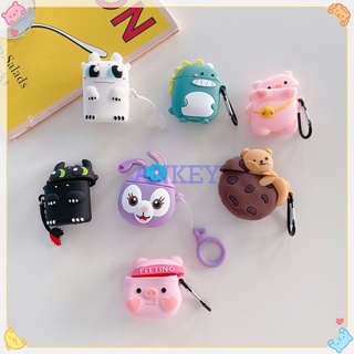 เคสหูฟังซิลิโคน แบบนิ่ม กันน้ํา กันกระแทก พร้อมตะขอ สําหรับ AirPods Pro 3 2 1