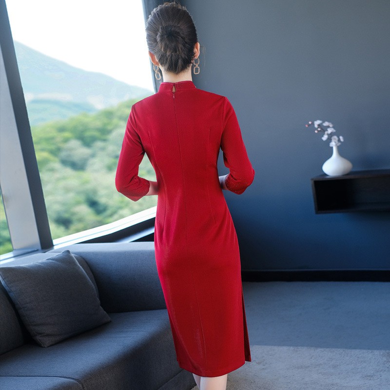 2021 hot style high-end grand-in-law wedding dress ขนาดใหญ่ที่ปรับปรุงใหม่ cheongsam ฤดูใบไม้ผลิและฤ