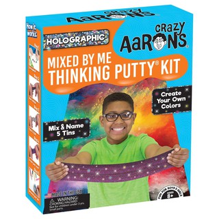 Crazy Aarons Thinking Putty รุ่น MIXED BY ME KIT- HOLOGRAPHIC ผสมสีทำเอง และกากเพชร ดินน้ำมันวิทยาศาสตร์