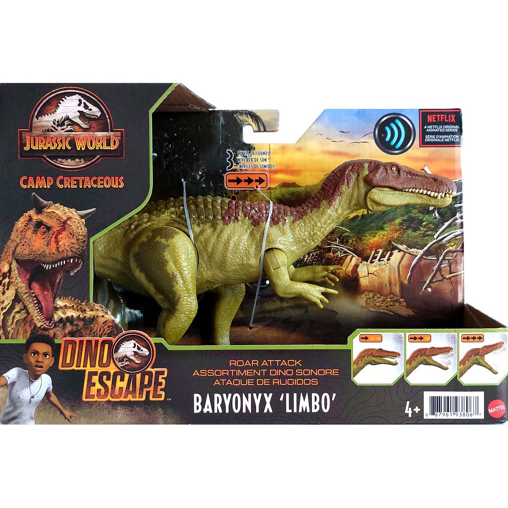 Jurassic World Roar Attack Baryonyx Limbo Camp Cretaceous with Movable ...