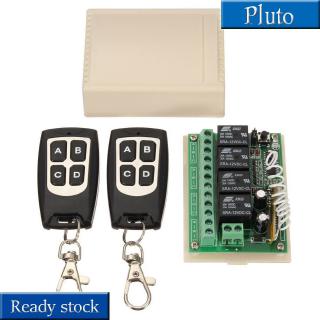 12V 4CH Channel 433Mhz Wireless Remote Control Switch Integrated Circuit with 2 Transmitter DIY Replace Parts Tool Kits