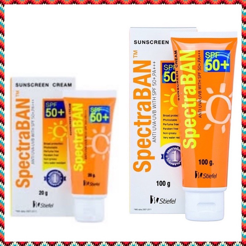 SpectraBAN Anti UVA-UVB Sunscreen Cream SPF50+ PA+++ | Shopee Thailand