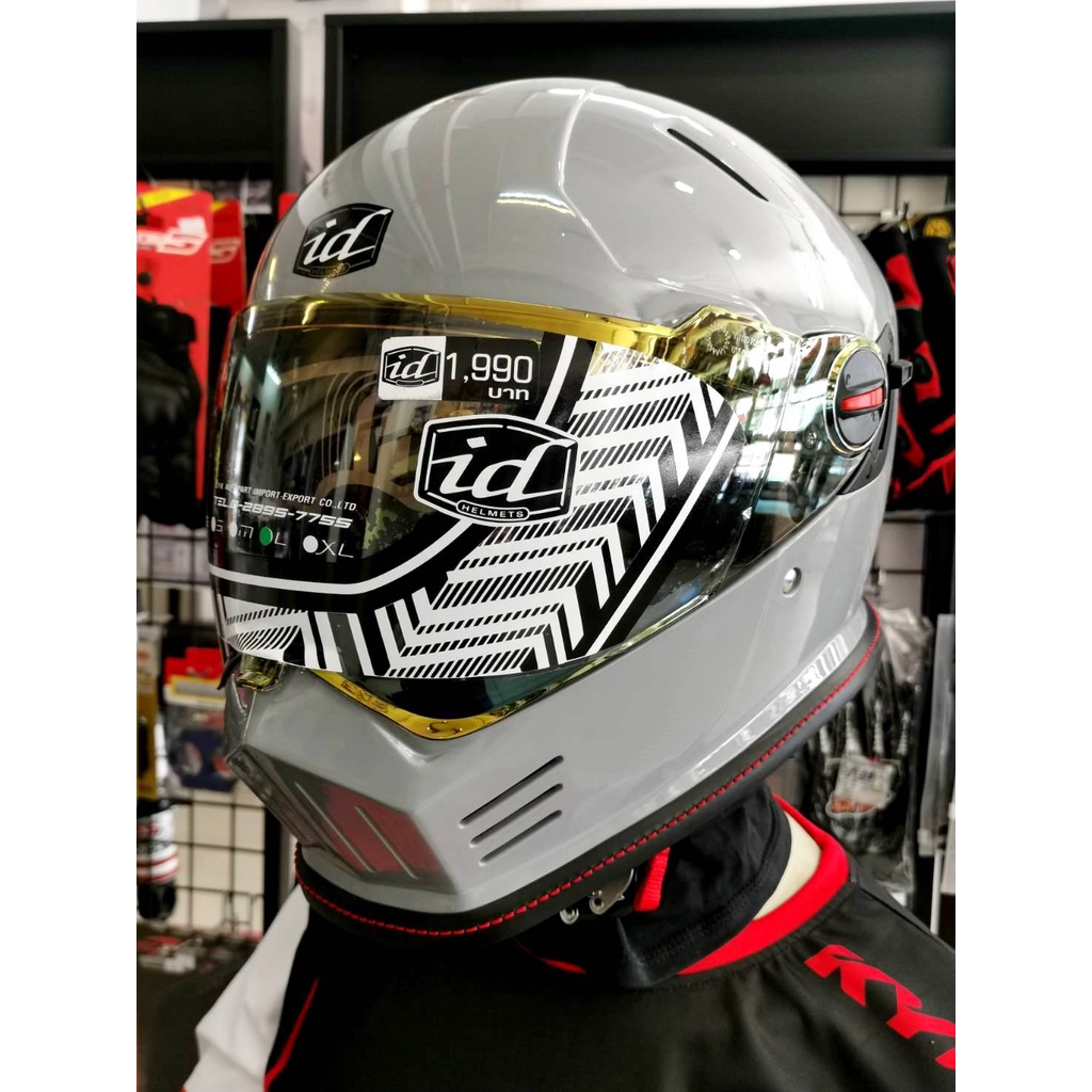 หมวกกันน็อค ID Immortal สีเทา แลมโบ