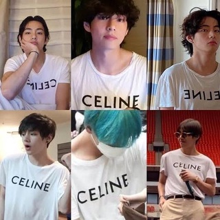 เสื้อยืดคอกลมเสื้อยืด พิมพ์ลาย Bts Jungkook Taehyung CELLINES-4XL