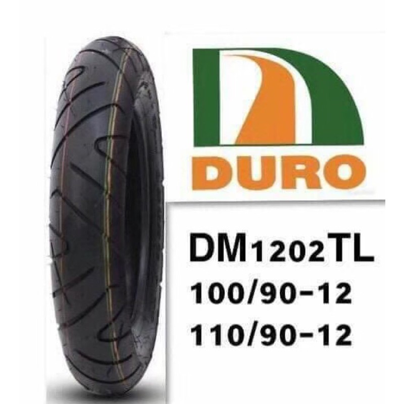 DURO ยางมอเตอร์ไซค์ 110/90-12 DM1202 Tubeless