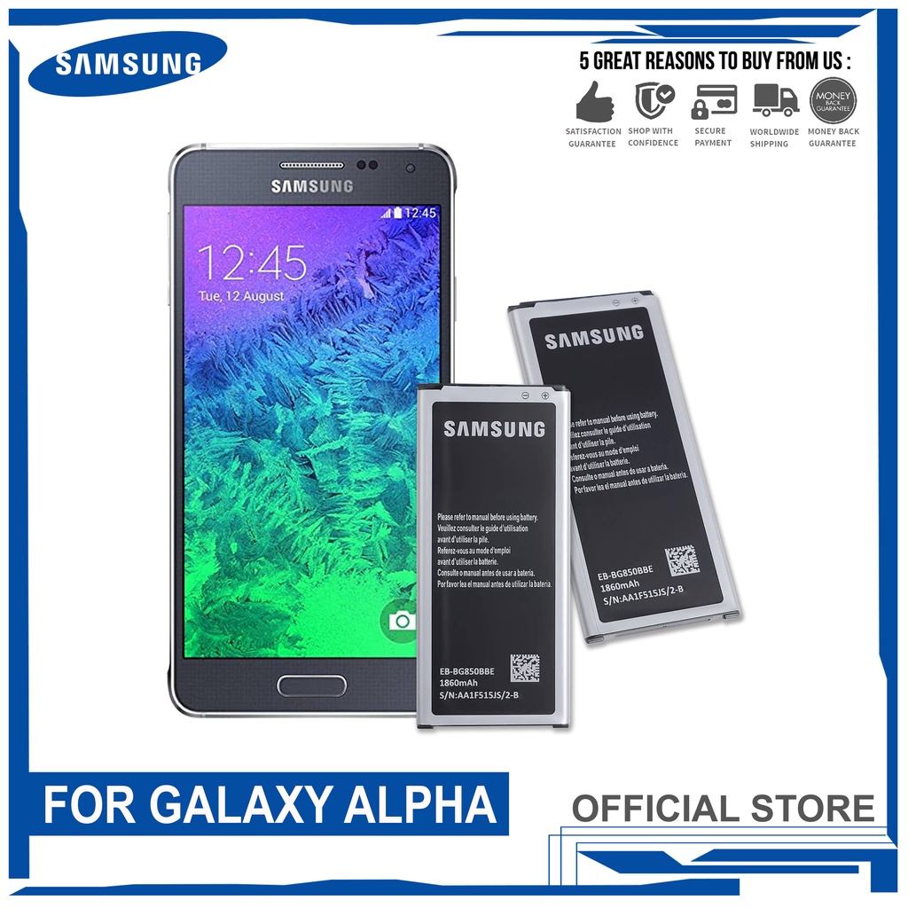 แบตเตอรี่ Samsung Galaxy Alpha G850 / G8508S / G850Y / G850K / G8509V / G850A / G850F / G850W / G850