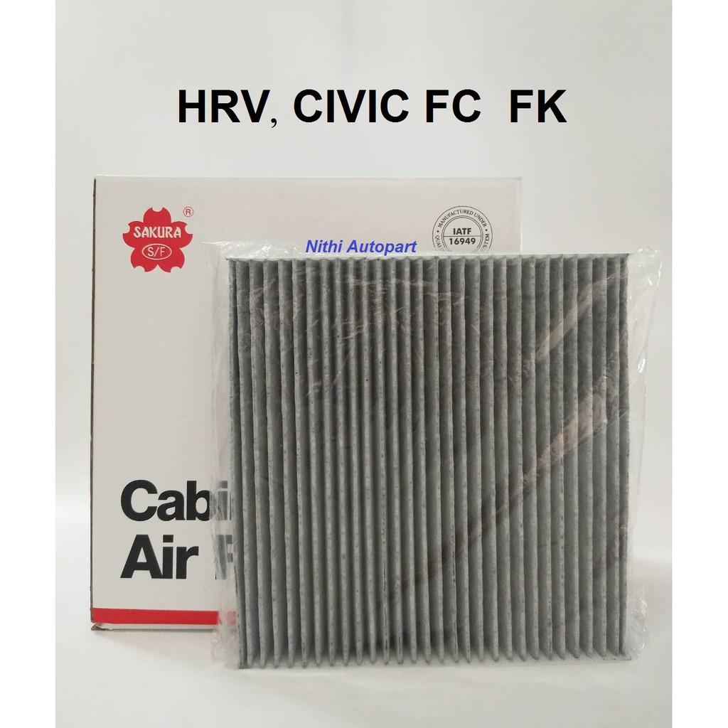 กรองแอร์ HONDA HRV CIVIC FC FK แบบคาร์บอน Sakura CAC 16200