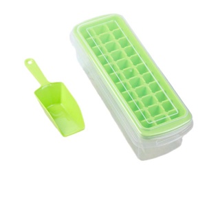 [พร้อมส่ง] SmallHouse แม่พิมพ์น้ำแข็ง 33 ช่อง พร้อมฝาปิดและที่ตัก ice cube tray