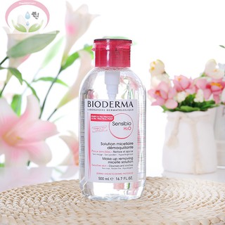 Bioderma Sensibio H2O เช็ดเครื่องสำอาง น้ำยาล้างเครื่องสำอาง สำหรับผิวแพ้ง่าย สำหรับผิวผสม-ผิวมัน-ผิวแห้ง 500 ml