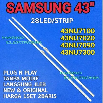 BL BACKLIGHT โคมไฟทีวี LED SAMSUNG 43 INC TV LAMP UA43NU7090K UA43NU7090 UA 43NU7090K 43NU7090 43 IN