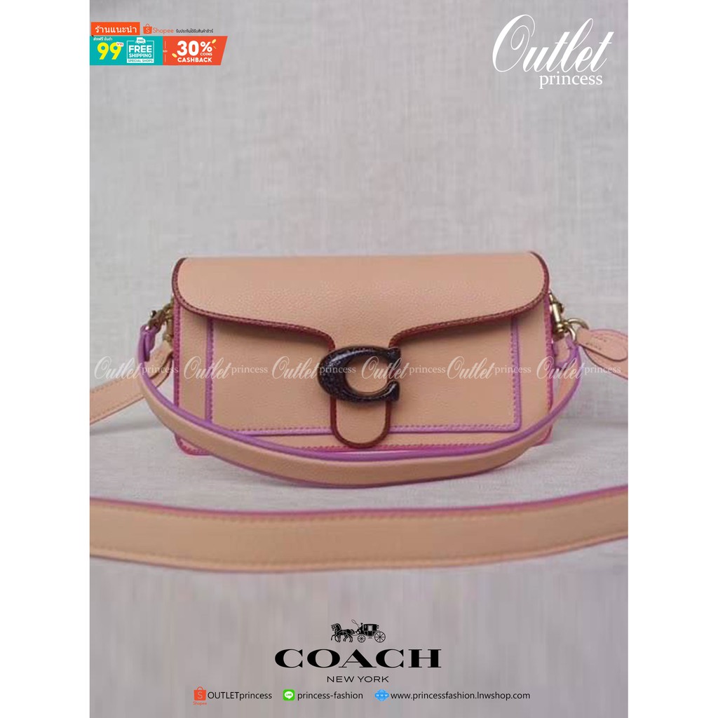 ของแท้ 💯% COACH Coach tabby convenience shoulder bag crossbody Product Details  Polished pebble leather Inside zip CREAM