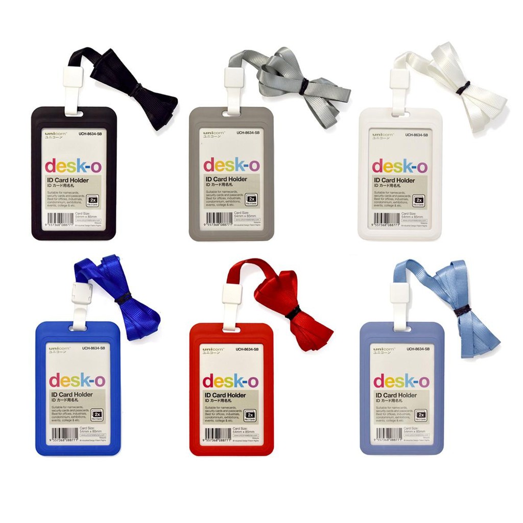 UCH-8634-SB UNICORN ID CARD HOLDER + LANYARD