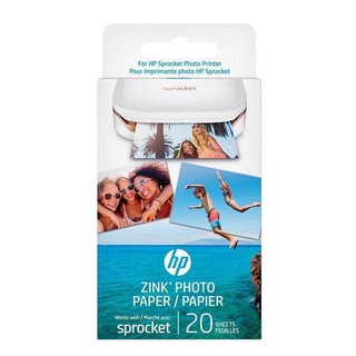 PAPER PHOTO INKJET HP ZINK 2x3 20SHEET PHOTO PAPER Model : 1PF35A