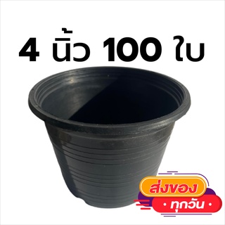 กระถาง 4 นิ้วแพ็ค 100 ใบ สุดคุ้ม ประหยัดกันสุดๆ