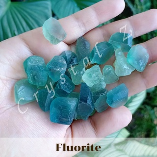 Crystal Z - ฟลูออไรต์ | Fluorite หินดิบ สีเขียว ขนาด 10-20 mm