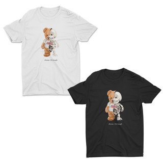 AIDEER Bear Collection เสื้อสกรีนลายหมี เสื้อลายตุ๊กตาหมี มีทั้งสีขาวและสีดำ #see-throughSize S-5XL