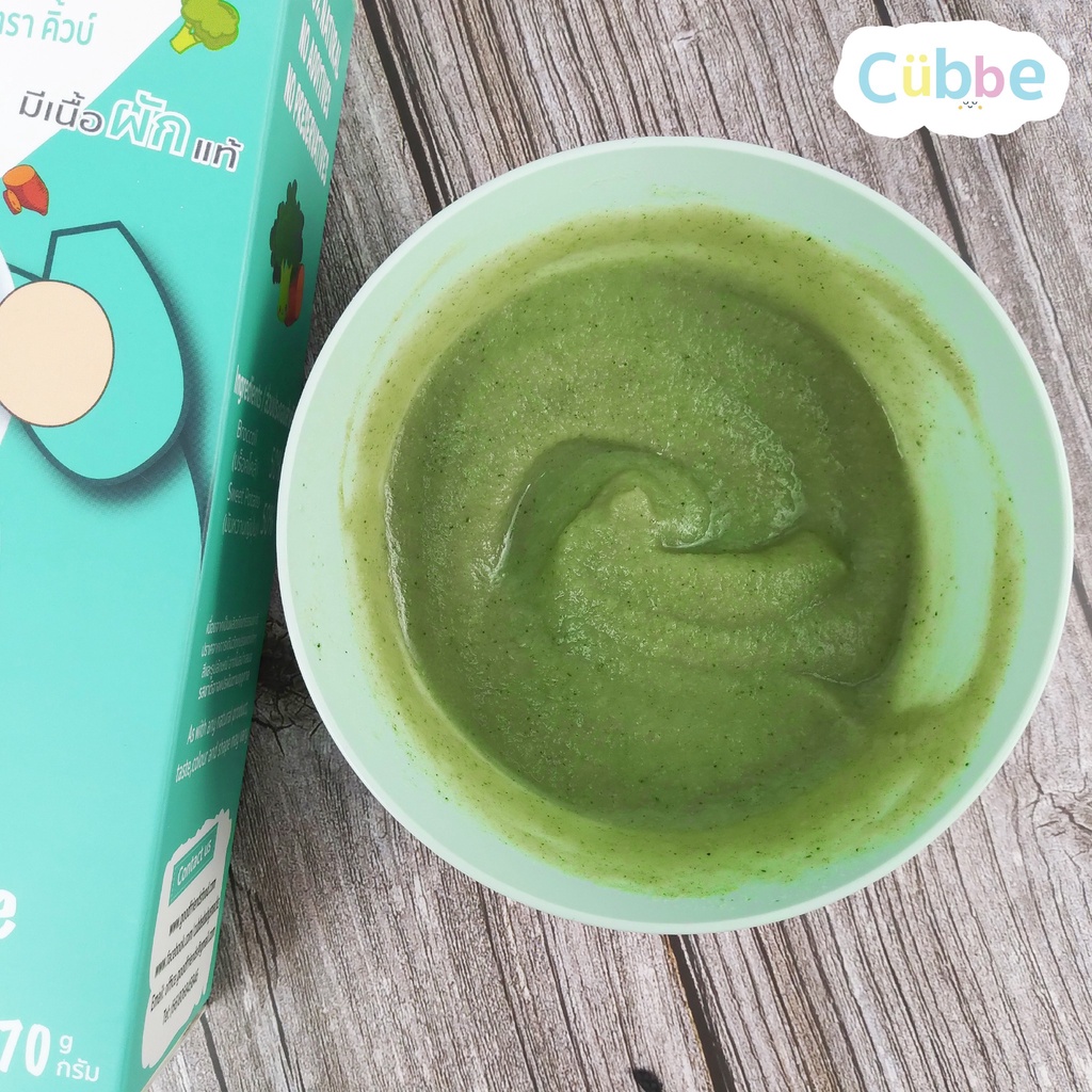 Cubbe ตราคิวบ์ โจ๊กผักฟรีซดราย ผงผัก สูตรบร็อคโคลีผสมมันหวาน อาหารเด็ก ...