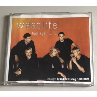 ซีดีซิงเกิ้ล ลิขสิทธิ์ มือ 2 สภาพดี...250 บาท “Westlife” ซิงเกิ้ล "Fool Again" แผ่นหายาก Made in UK