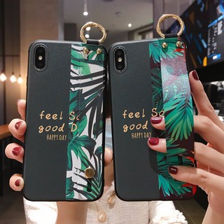 เคสโทรศัพท์มือถือ ลายใบไม้ป่า พร้อมสายคล้องมือ สําหรับ Samsung Galaxy note 8 9 10 plus lite note20 ultra s8 s9 s10 s20 plus s21 s22 s23 ultra s20fe s21fe