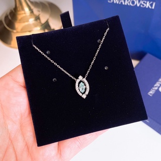 🦋แท้ พร้อมส่ง🦋SWAROVSKI Swarovski Sparkling Dance necklace Green, Rhodium plated 5485721