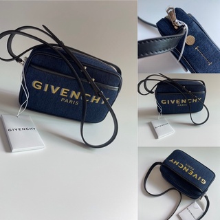 👑ผ่อน0%~แท้100%👑 กระเป๋าสะพาย Givenchy Bond Denim Camera Bag