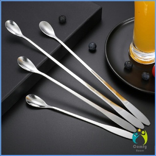 Comfy ช้อนคนด้ามยาว ช้อนหางยาวสแตนเลส ช้อนชงกาแฟ ช้อนชงนม stainless steel stirring spoon