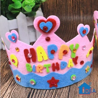ของเล่นDIY มงกุฏเด็ก มงกุฏหมวกเด็ก DIY ของเล่นงานประดิษฐ์ มงกุฏHappy Birth day ของเล่นHademade
