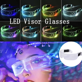 แว่นตาLED  7 สี แว่นตาเรืองแสง  แว่นตาปาร์ตี้ แว่นตาตาราง แว่นตามีไฟ แว่นตาไฟกระพริบ y6LC